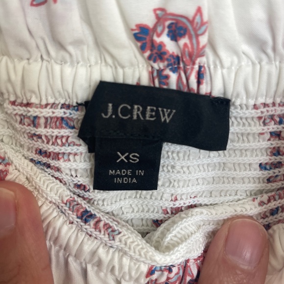 NWOT Beautiful J.crew Smocked Cotton Poplin Dress, Size XS - Picture 6 of 10